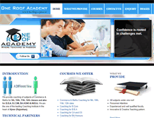 Tablet Screenshot of oneroofacademy.com